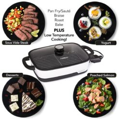 Presto® 16" Precise Tuxedo Digital Precision Skillet Multi Cooker 10 Presto® 16" Precise Tuxedo Digital Precision Skillet Multi Cooker -Small Kitchen Appliances Shop 06854 av3