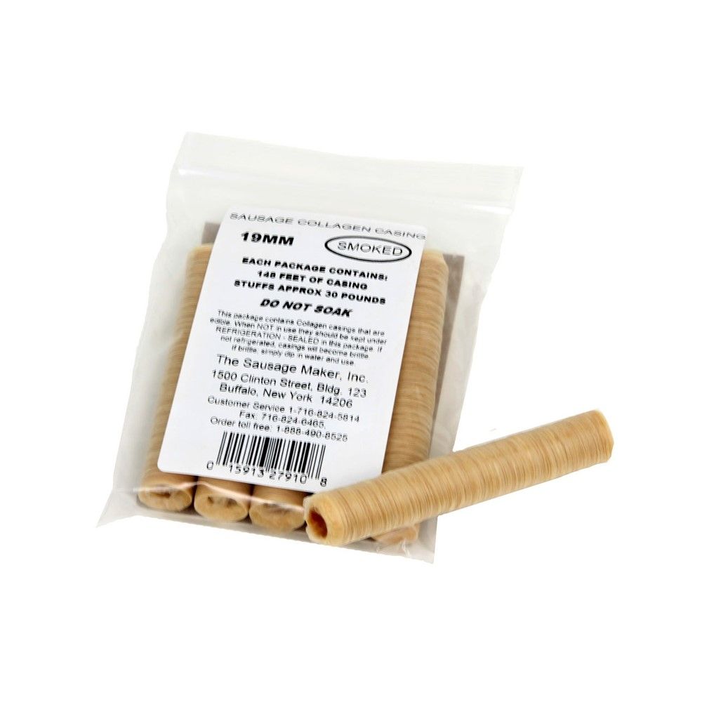 The Sausage Maker Smoked Collagen Casings | 19mm / 0.75" 1 The Sausage Maker Smoked Collagen Casings | 19mm / 0.75"