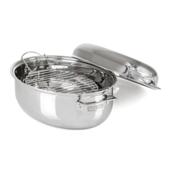 Viking 3-Ply 3-in-1 Stainless Steel 8.5-Quart Oval Roaster