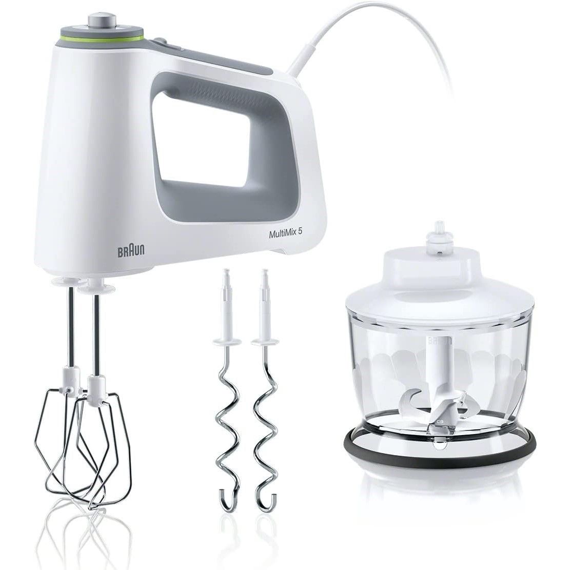 Braun MultiMix 5 Hand Mixer With Chopper | White 1 Braun MultiMix 5 Hand Mixer With Chopper | White