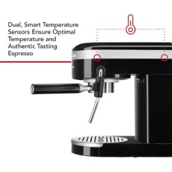 KitchenAid Semi Auto Metal Espresso Maker | Onyx Black -Small Kitchen Appliances Shop 61vwdt oltl. ac sl1500