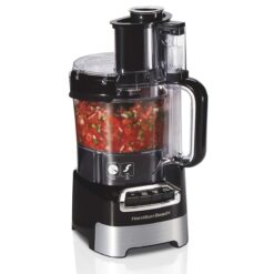 Hamilton Beach 10-Cup Stack & Snap Food Processor | Black & Stainless