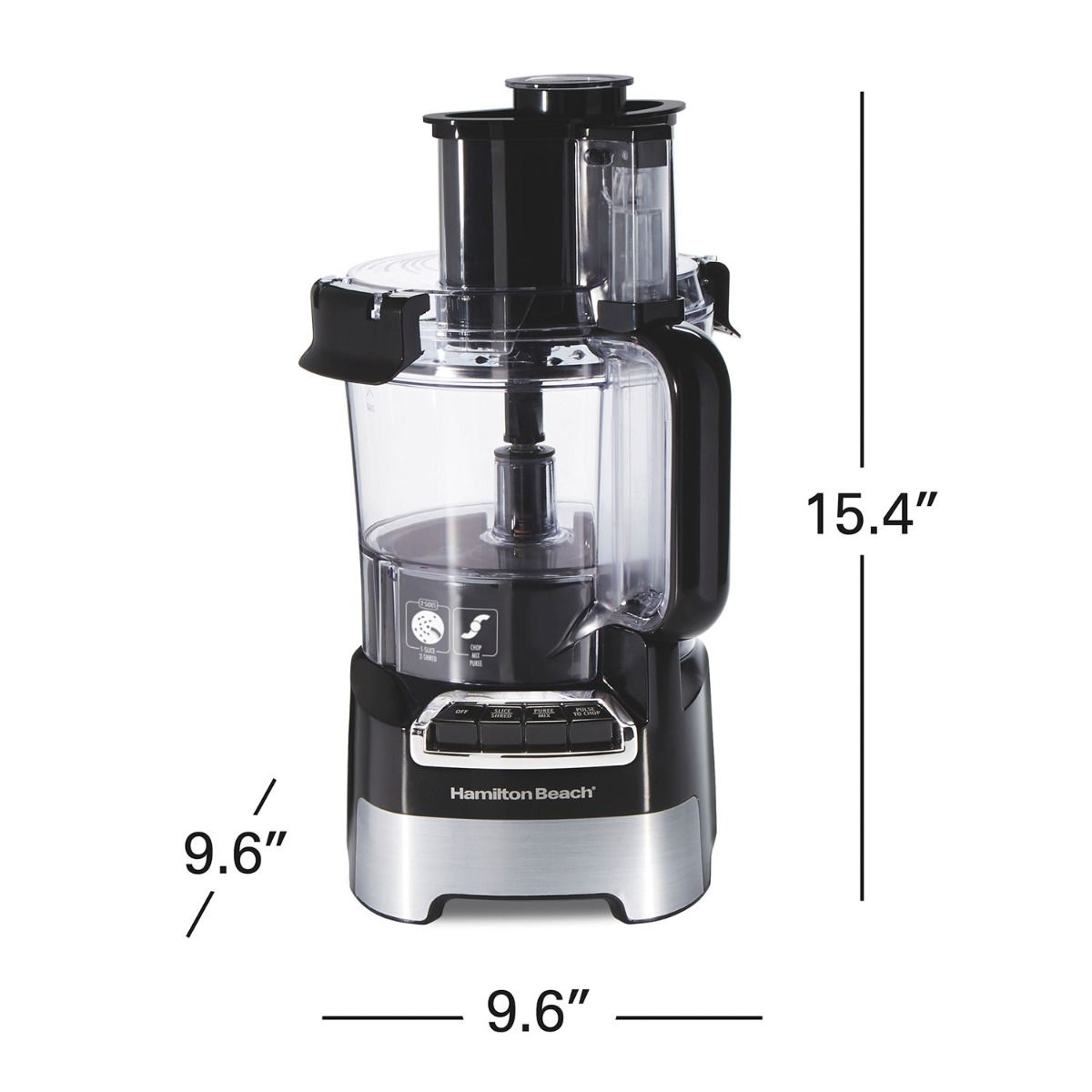 Hamilton Beach 10-Cup Stack & Snap Food Processor | Black & Stainless 7 Hamilton Beach 10-Cup Stack & Snap Food Processor | Black & Stainless - Image 7