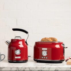 Haden Dorset 7-Cup Stainless Steel Electric Kettle | Red -Small Kitchen Appliances Shop 75000dorsetkettlers1b 900x