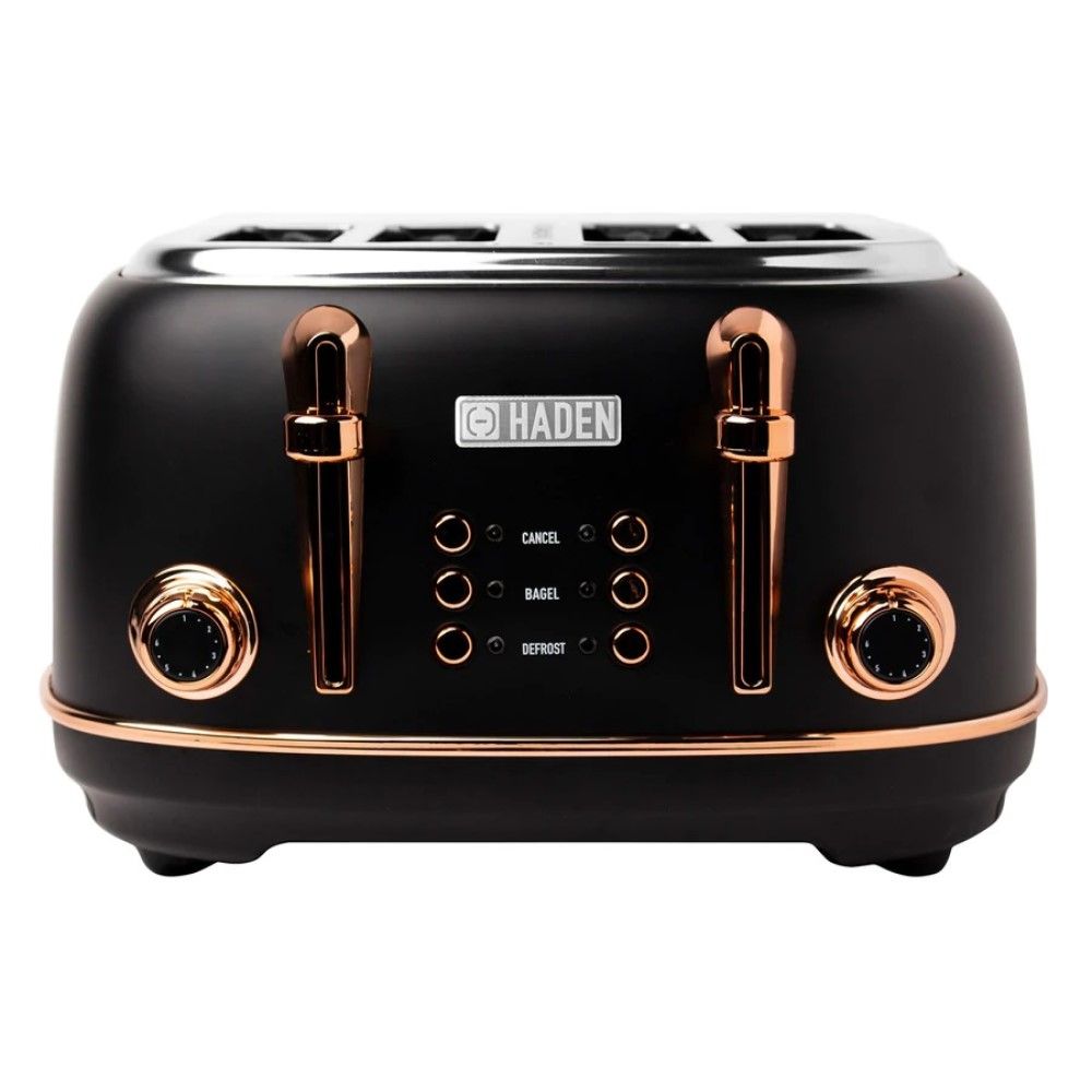 Haden Heritage 4-Slice Toaster | Black And Copper 1 Haden Heritage 4-Slice Toaster | Black And Copper