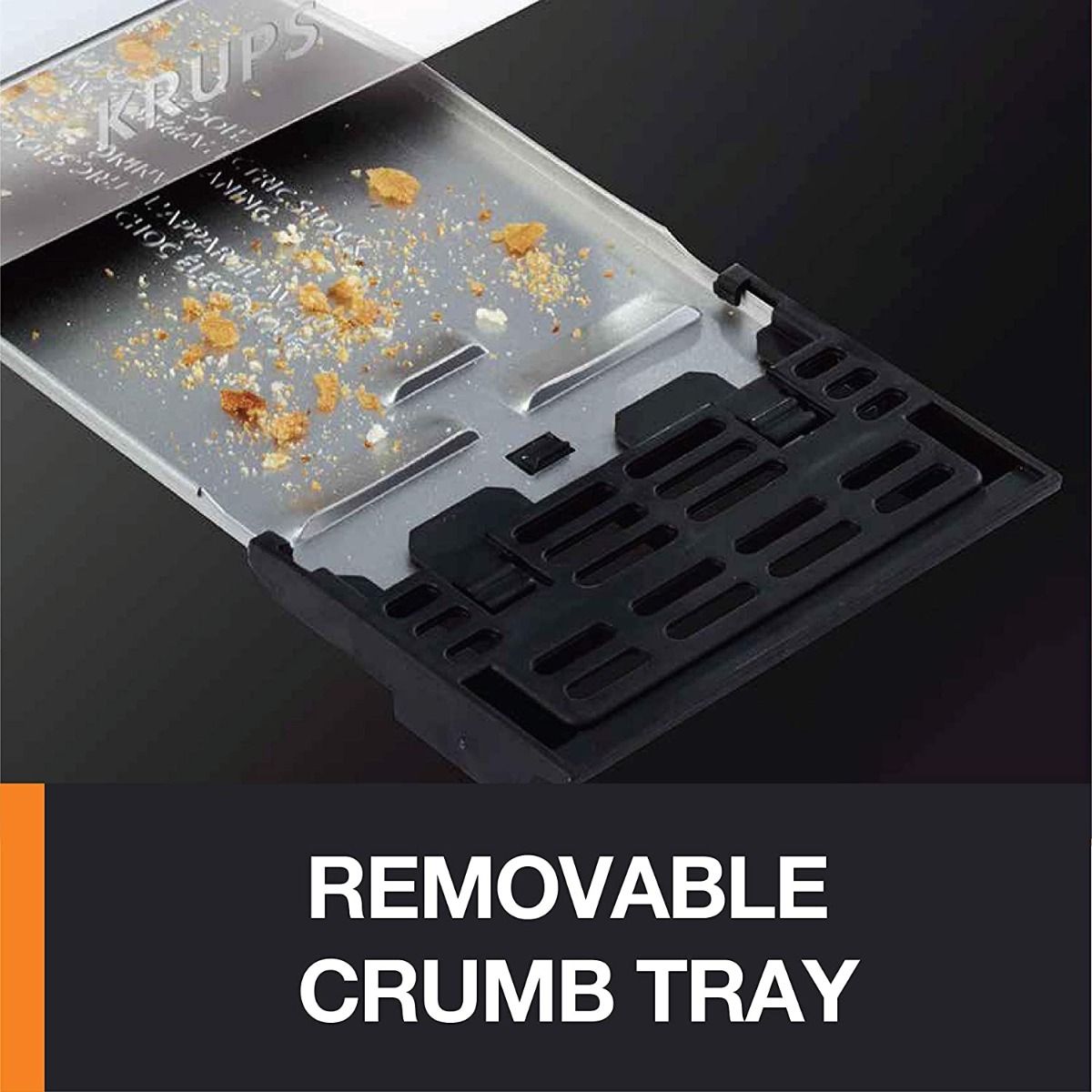 Krups 2-Slice Breakfast Toaster | Brushed Chrome & Stainless Steel 5 Krups 2-Slice Breakfast Toaster | Brushed Chrome & Stainless Steel - Image 5