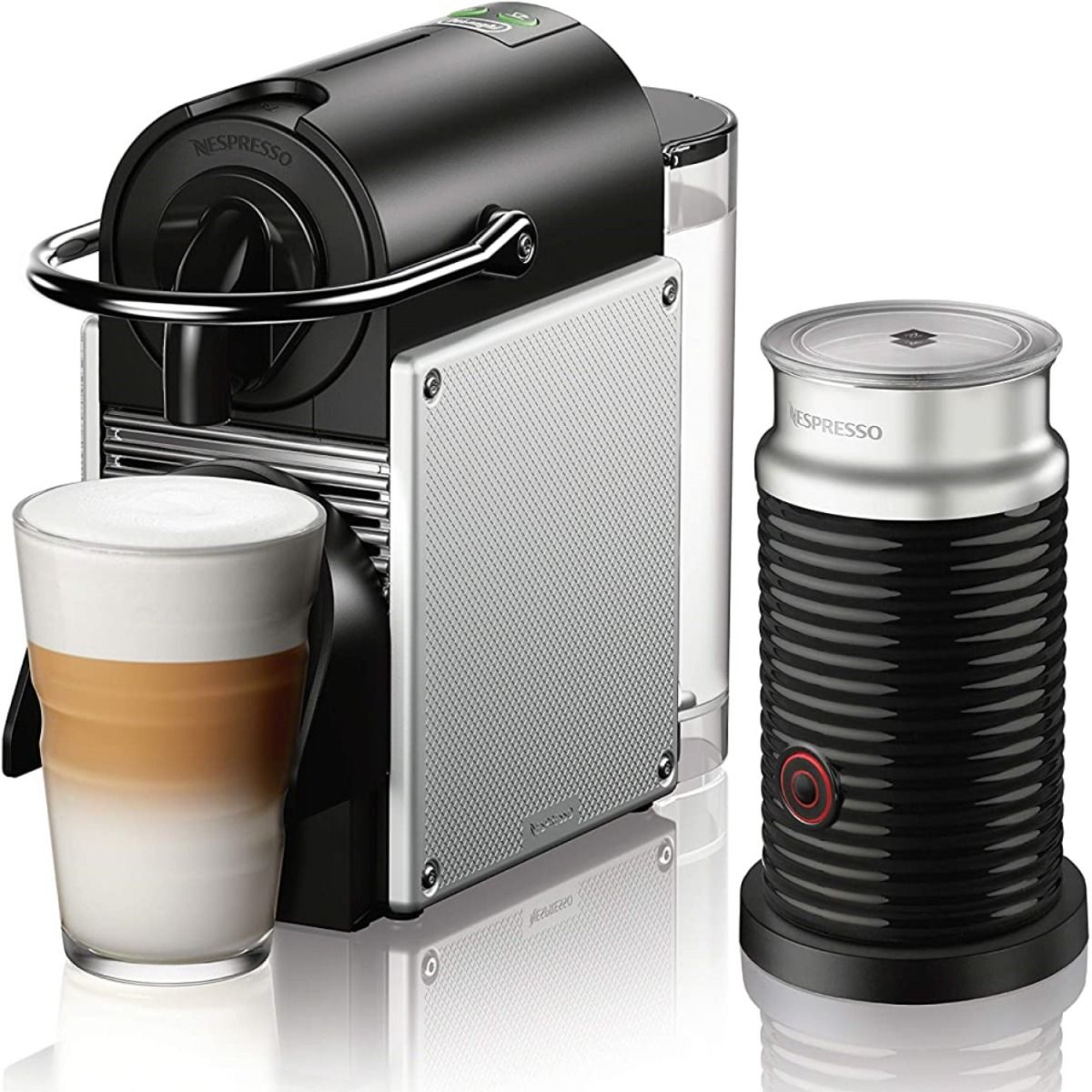 Nespresso Pixie Espresso Machine With Aeroccino By De'Longhi | Aluminum 1 Nespresso Pixie Espresso Machine With Aeroccino By De'Longhi | Aluminum
