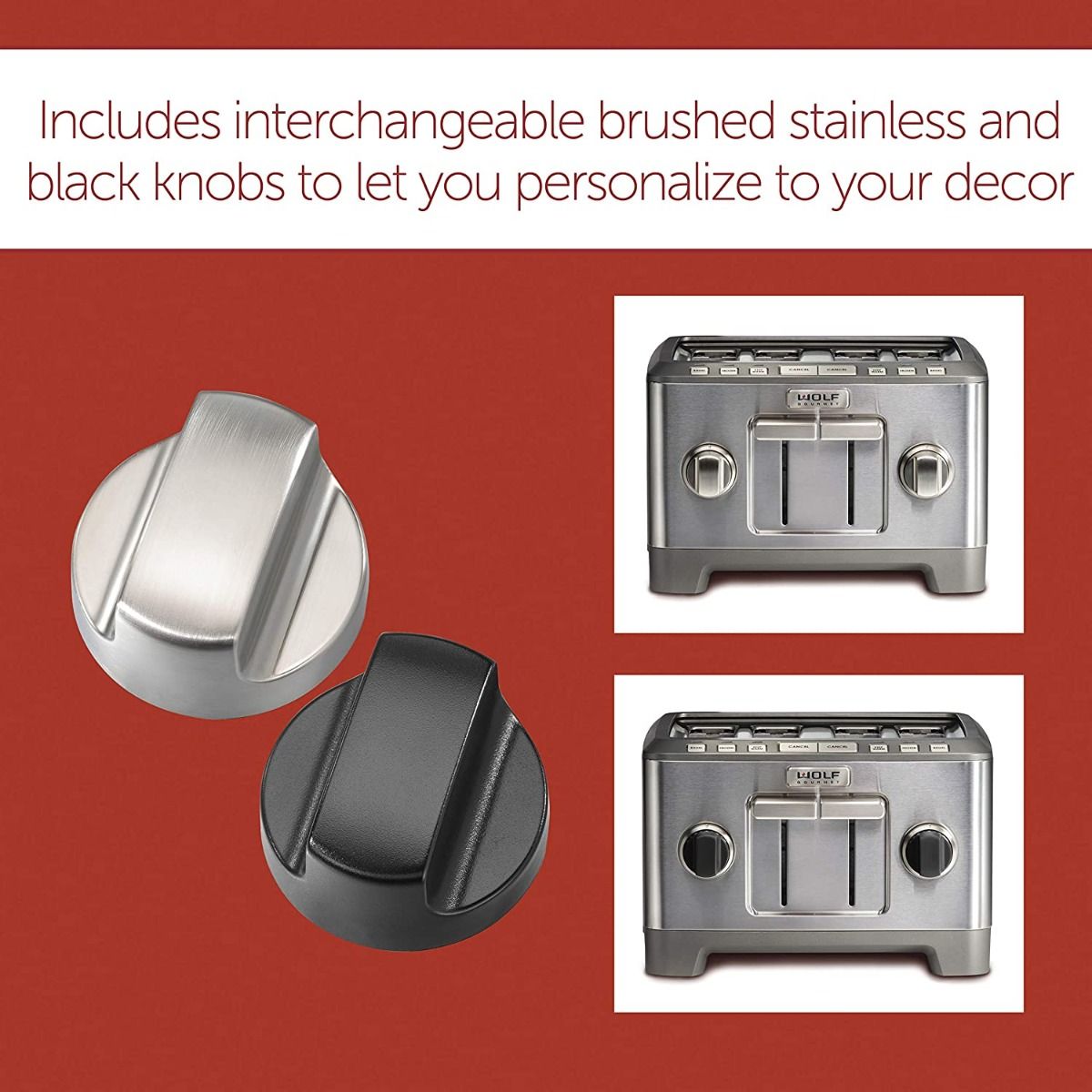 Wolf Gourmet 4-Slice Toaster | Silver Knobs 6 Wolf Gourmet 4-Slice Toaster | Silver Knobs - Image 6