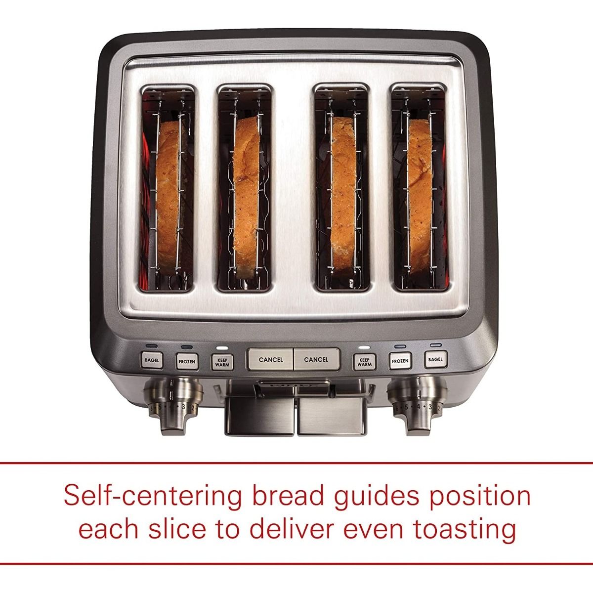 Wolf Gourmet 4-Slice Toaster | Silver Knobs 2 Wolf Gourmet 4-Slice Toaster | Silver Knobs - Image 2