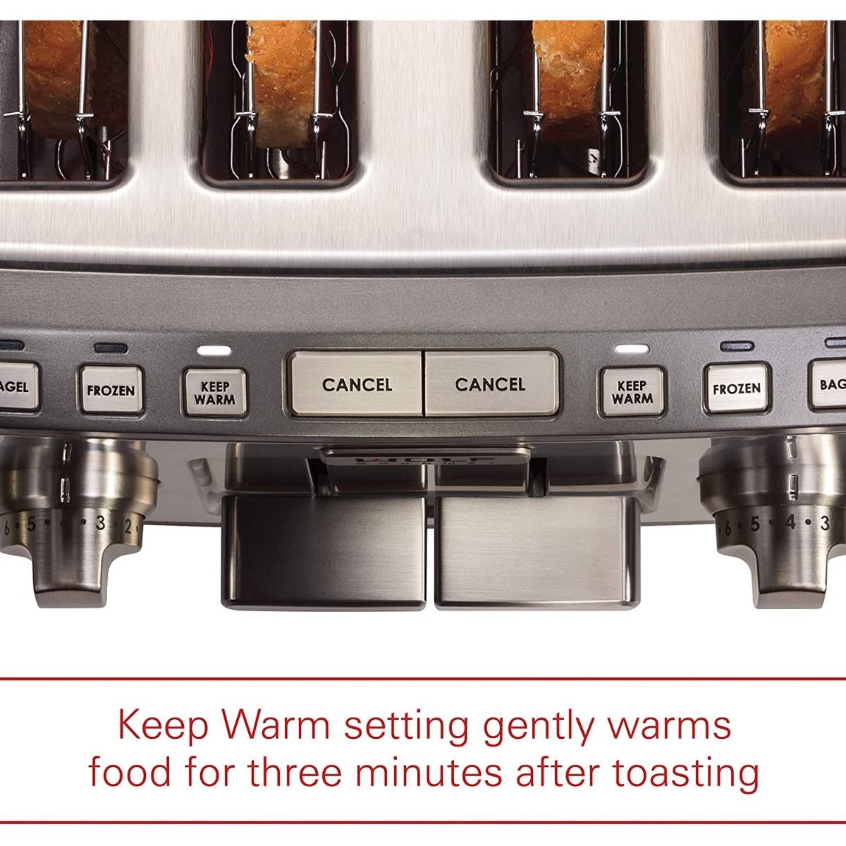 Wolf Gourmet 4-Slice Toaster | Silver Knobs 5 Wolf Gourmet 4-Slice Toaster | Silver Knobs - Image 5