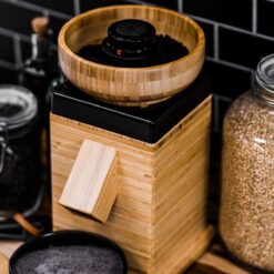 NutriMill Harvest Grain Mill | Black + Cutting Board & Canister Bundle -Small Kitchen Appliances Shop blackharv3 1