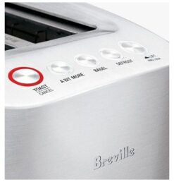 Breville Die-Cast 2-Slice Smart Toaster | Brushed Stainless Steel -Small Kitchen Appliances Shop breville die cast 2 slice toaster bta820xl buttons popup