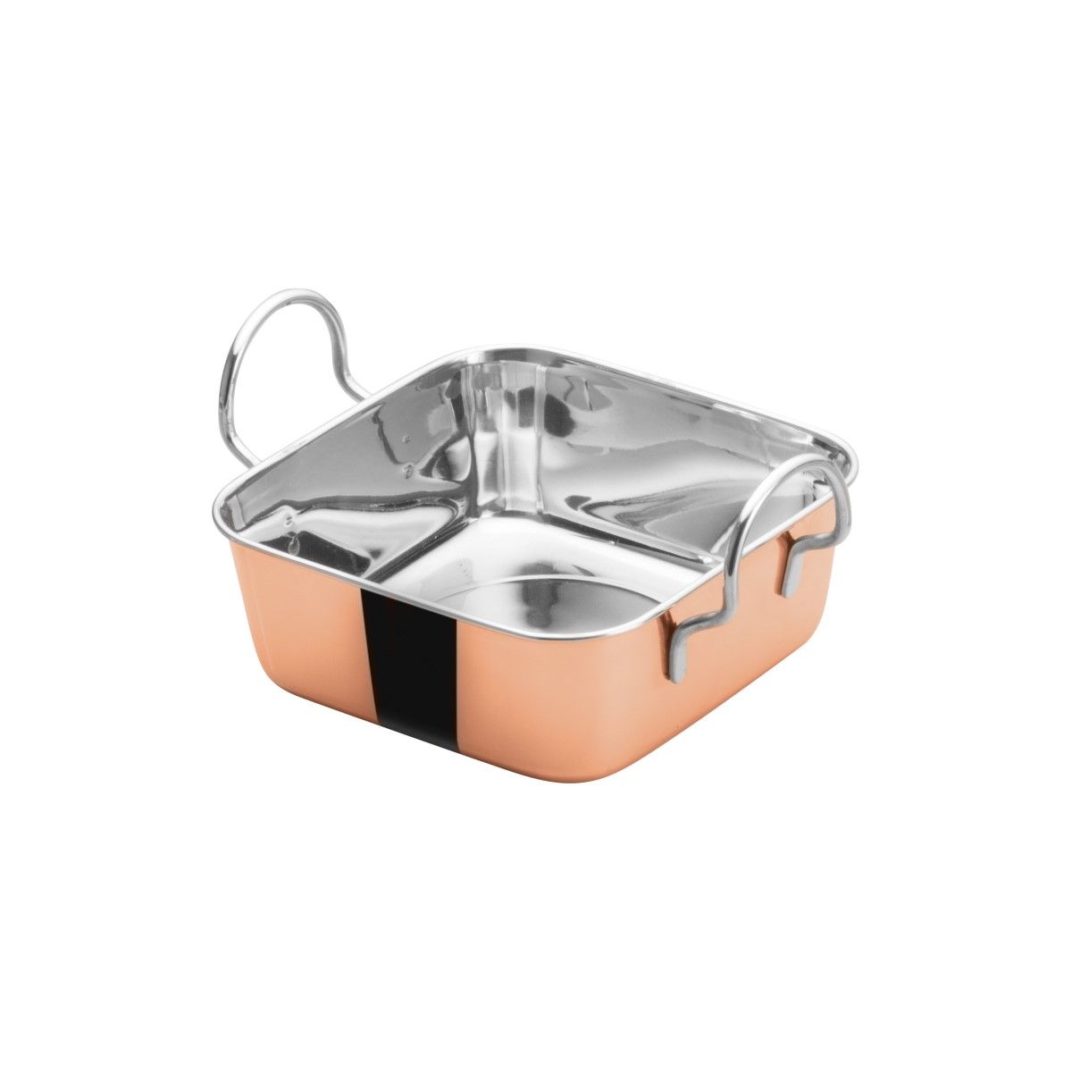 Winco Square Copper Plated Mini Roasting Pan | 5.1875" 1 Winco Square Copper Plated Mini Roasting Pan | 5.1875"