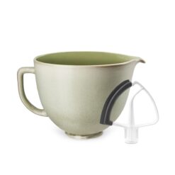KitchenAid 5-Quart Sage Leaf Ceramic Bowl + Flex Edge Beater | Fits 4.5-Quart & 5-Quart KitchenAid Tilt-Head Stand Mixers