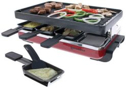 Swissmar Classic Raclette Grill - Cast Iron Red Reversible - 8 Person