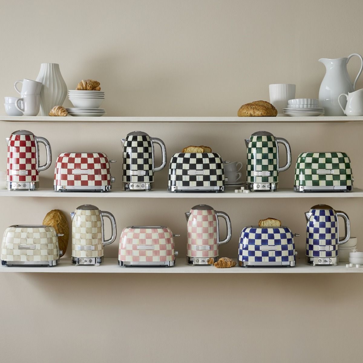 MacKenzie-Childs 2-Slice Toaster | Rosy Check 9 MacKenzie-Childs 2-Slice Toaster | Rosy Check - Image 9