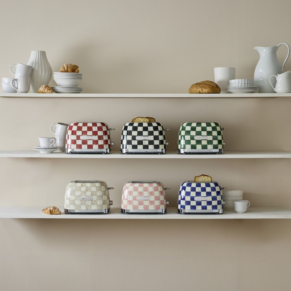 MacKenzie-Childs 2-Slice Toaster | Rosy Check 8 MacKenzie-Childs 2-Slice Toaster | Rosy Check - Image 8