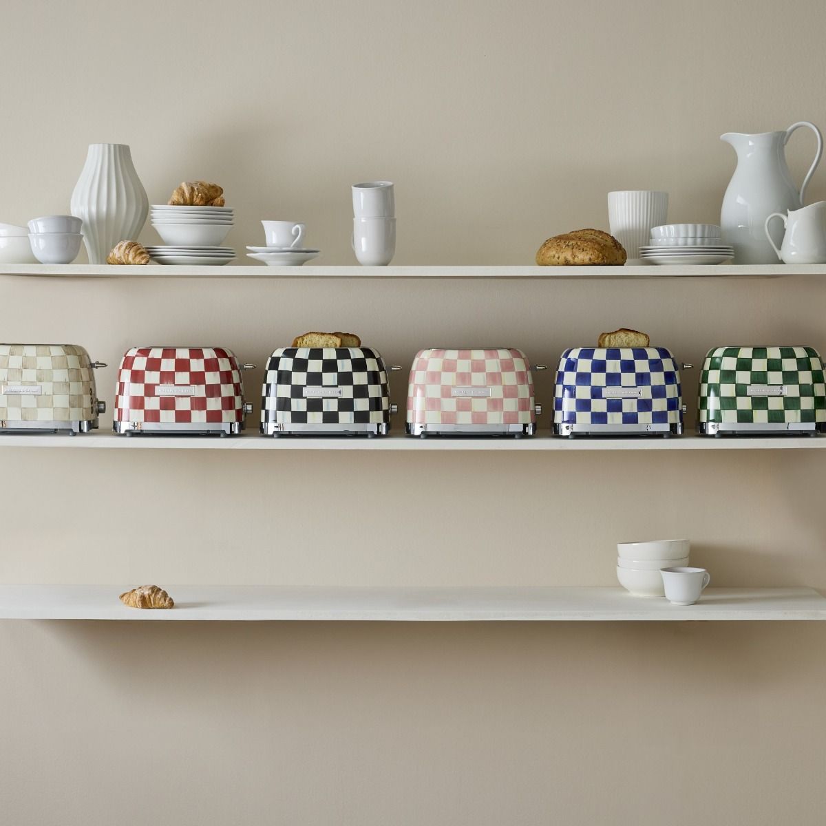 MacKenzie-Childs 2-Slice Toaster | Rosy Check 10 MacKenzie-Childs 2-Slice Toaster | Rosy Check - Image 10