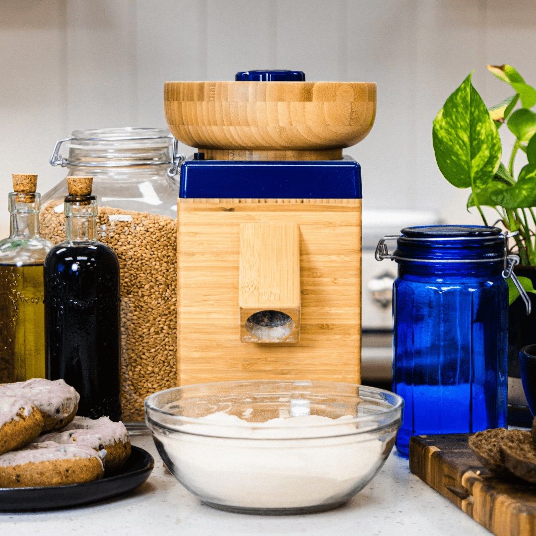 NutriMill Harvest Grain Mill | Blue 2 NutriMill Harvest Grain Mill | Blue - Image 2