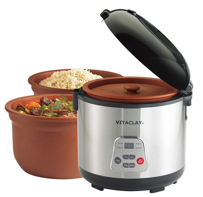 VitaClay 2-in-1 Rice Slow Cooker & Clay Insert - Round, 6-cup / 3.2-Quart 1 VitaClay 2-in-1 Rice Slow Cooker & Clay Insert - Round, 6-cup / 3.2-Quart